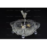 Люстра Ромашка подсолнух подвесная, цвет фурнитуры: серебро, Люстры Гусь Хрустальный