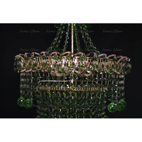 Люстра Натали Софья зеленая в Самаре Гусь Хрустальный