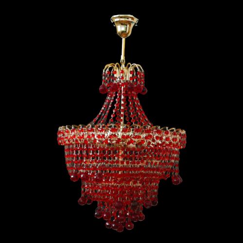 Люстра Натали Софья красная  в Самаре Гусь Хрустальный