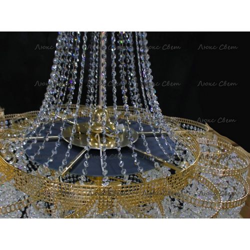 Люстра Лотос с подвесом диаметр 1000 мм высота1500 мм в Самаре Гусь Хрустальный