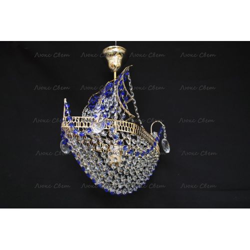 Люстра Корвет 1 ламповый синий в Самаре Гусь Хрустальный