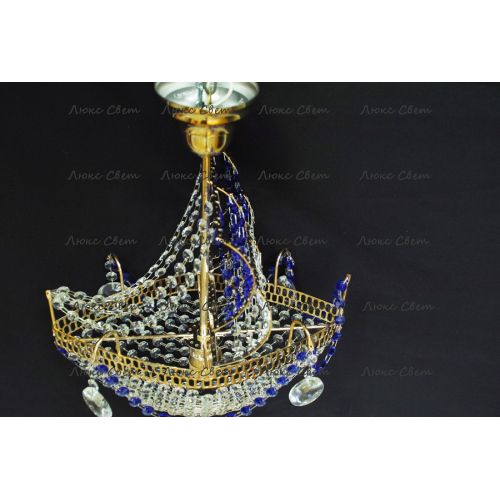 Люстра Корвет 1 ламповый синий в Самаре Гусь Хрустальный