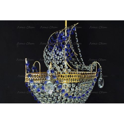 Люстра Корвет 1 ламповый синий в Самаре Гусь Хрустальный