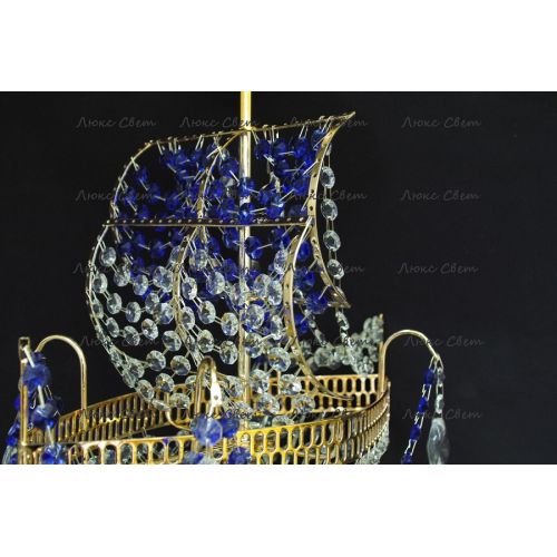Люстра Корвет 1 ламповый синий в Самаре Гусь Хрустальный