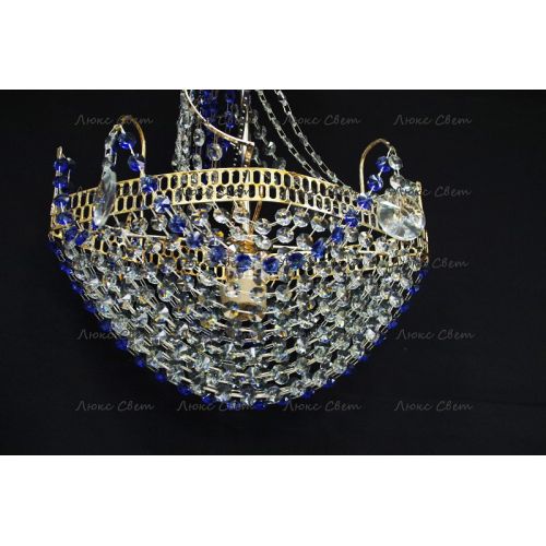 Люстра Корвет 1 ламповый синий в Самаре Гусь Хрустальный