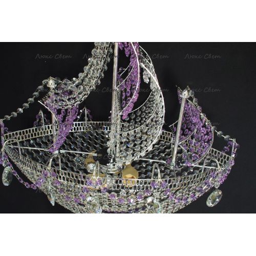 Люстра Корвет фиолетовый в Самаре Гусь Хрустальный