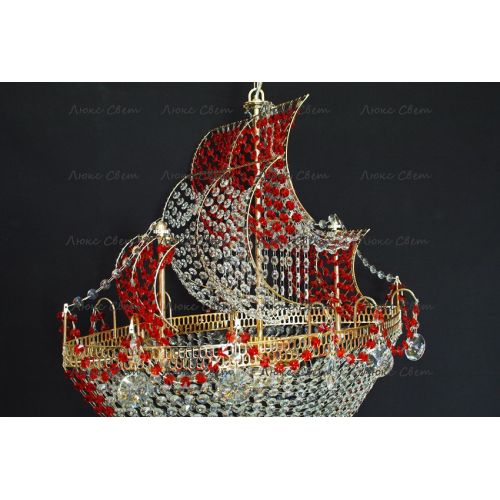 Люстра Корвет красный в Самаре Гусь Хрустальный