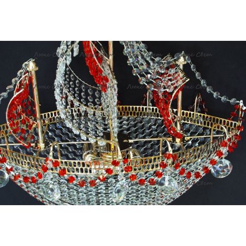 Люстра Корвет красный в Самаре Гусь Хрустальный