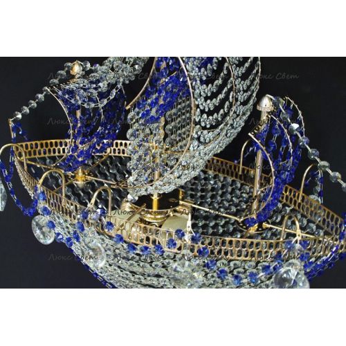 Люстра Корвет синий в Самаре Гусь Хрустальный