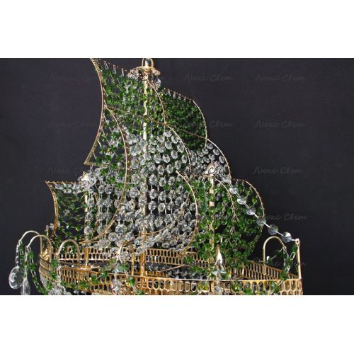 Люстра Корвет зеленый в Самаре Гусь Хрустальный