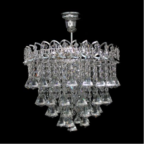 Люстра Капель лепесток с подвесом  конус 40 мм в Самаре Гусь Хрустальный