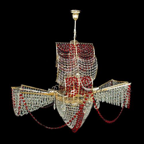 Люстра Летучий Голландец красный в Самаре Гусь Хрустальный