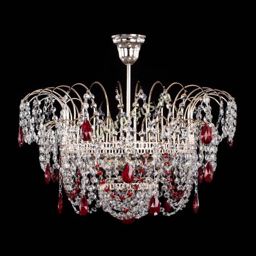 Люстра Агата № 2 - 4 лампы Красная в Самаре Гусь Хрустальный