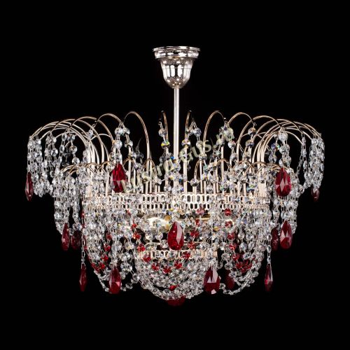 Люстра Агата № 2 - 4 лампы Красная в Самаре Гусь Хрустальный
