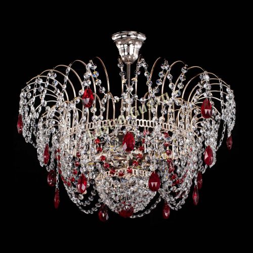 Люстра Агата № 2 - 4 лампы Красная в Самаре Гусь Хрустальный