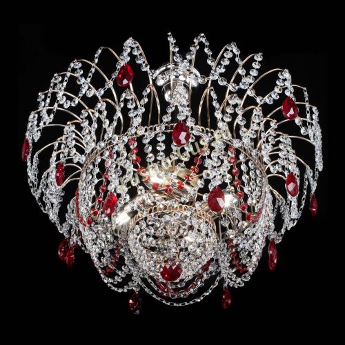 Люстра Агата № 2 - 4 лампы Красная в Самаре Гусь Хрустальный