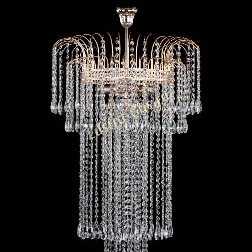 Люстра Агата Каскад №4 длинная в Самаре Гусь Хрустальный