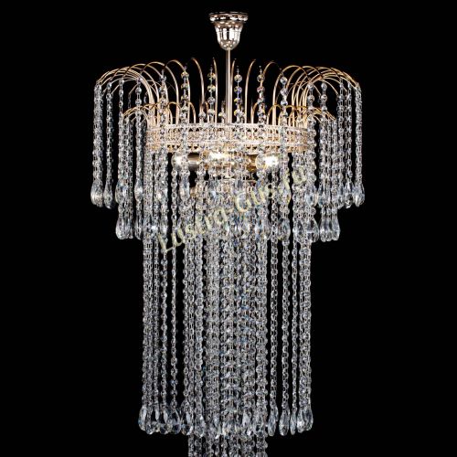 Люстра Агата Каскад №4 длинная в Самаре Гусь Хрустальный