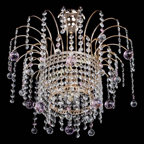 Люстра Агата Венеция №1 розовая в Самаре Гусь Хрустальный