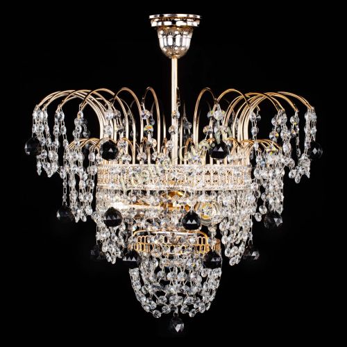 Люстра Агата Венеция №2 - 3 лампы черная в Самаре Гусь Хрустальный