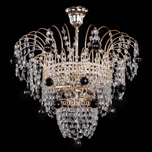 Люстра Агата Венеция №2 - 3 лампы черная в Самаре Гусь Хрустальный