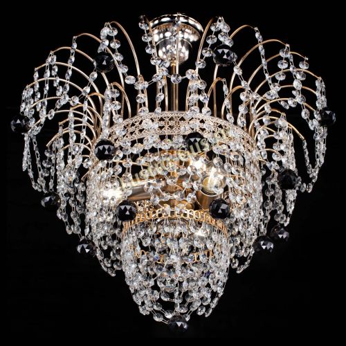 Люстра Агата Венеция №2 - 3 лампы черная в Самаре Гусь Хрустальный