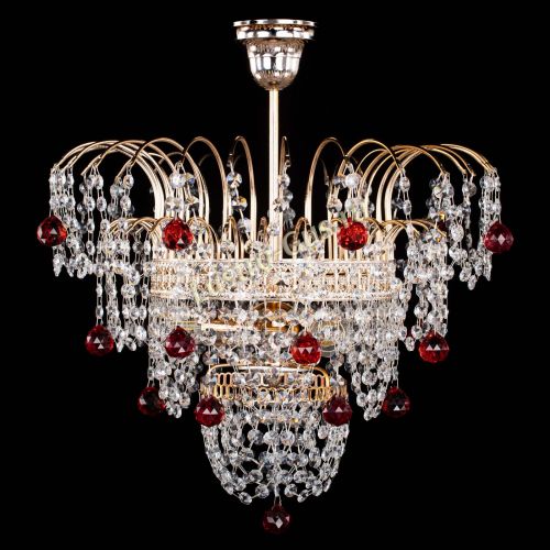 Люстра Агата Венеция №2 - 3 лампы красная в Самаре Гусь Хрустальный
