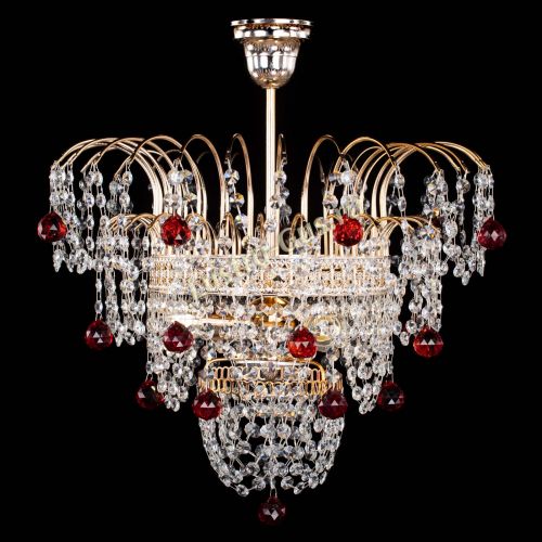 Люстра Агата Венеция №2 - 3 лампы красная в Самаре Гусь Хрустальный