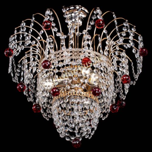 Люстра Агата Венеция №2 - 3 лампы красная в Самаре Гусь Хрустальный
