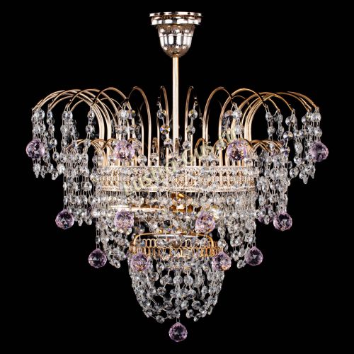 Люстра Агата Венеция №2 - 3 лампы розовая в Самаре Гусь Хрустальный