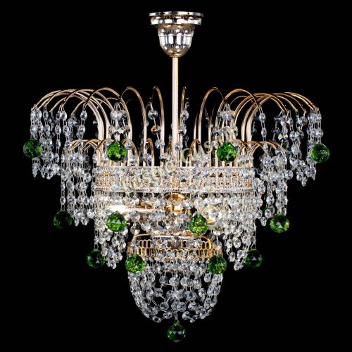 Люстра Агата Венеция №2 - 3 лампы зеленая в Самаре Гусь Хрустальный