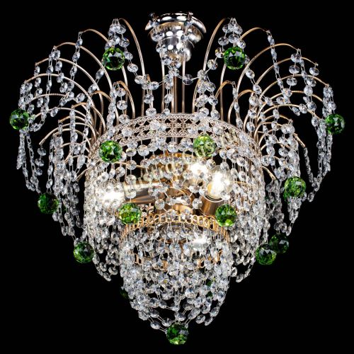 Люстра Агата Венеция №2 - 3 лампы зеленая в Самаре Гусь Хрустальный