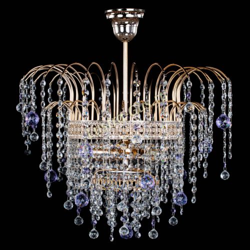 Люстра Агата Венеция №3 фиолетовая в Самаре Гусь Хрустальный