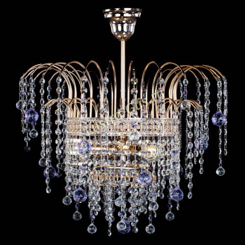Люстра Агата Венеция №3 фиолетовая в Самаре Гусь Хрустальный