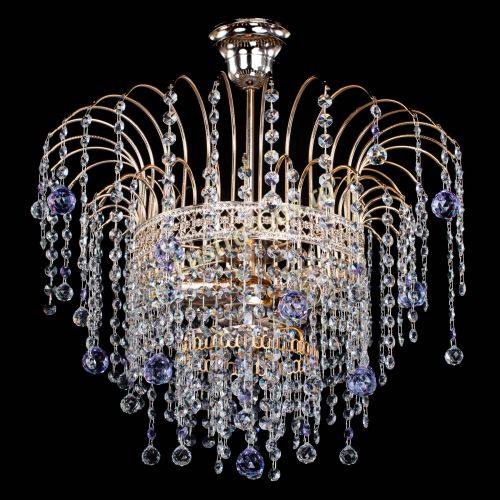 Люстра Агата Венеция №3 фиолетовая в Самаре Гусь Хрустальный