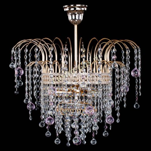 Люстра Агата Венеция №3 розовая в Самаре Гусь Хрустальный