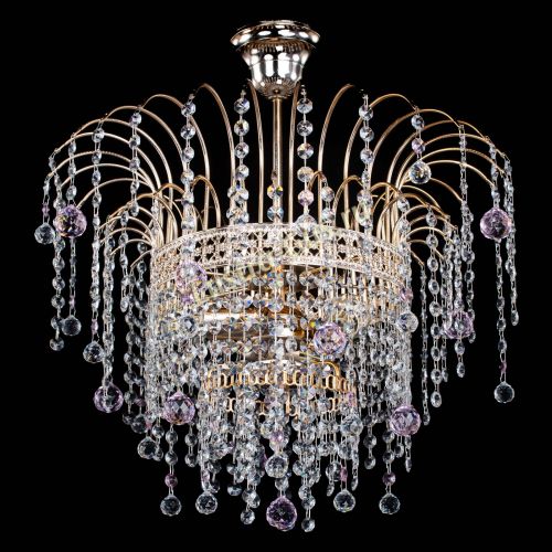 Люстра Агата Венеция №3 розовая в Самаре Гусь Хрустальный