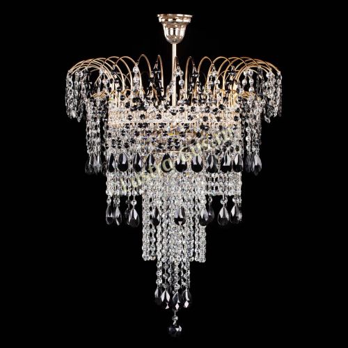 Люстра Агата Венеция №4 длинная Черная в Самаре Гусь Хрустальный