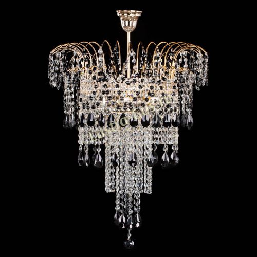 Люстра Агата Венеция №4 длинная Черная в Самаре Гусь Хрустальный