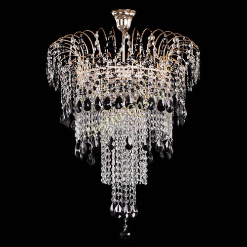 Люстра Агата Венеция №4 длинная Черная в Самаре Гусь Хрустальный