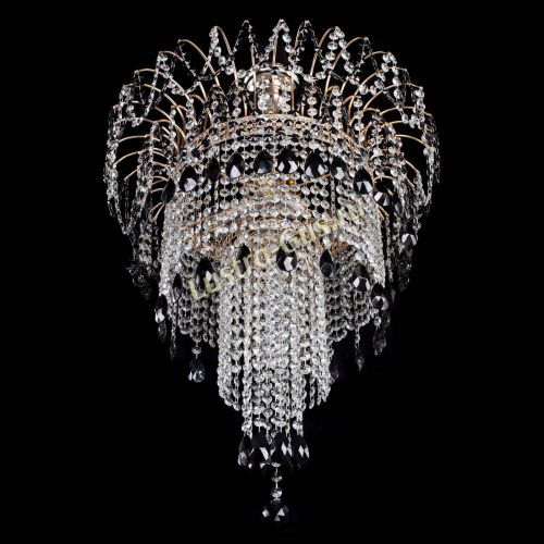 Люстра Агата Венеция №4 длинная Черная в Самаре Гусь Хрустальный