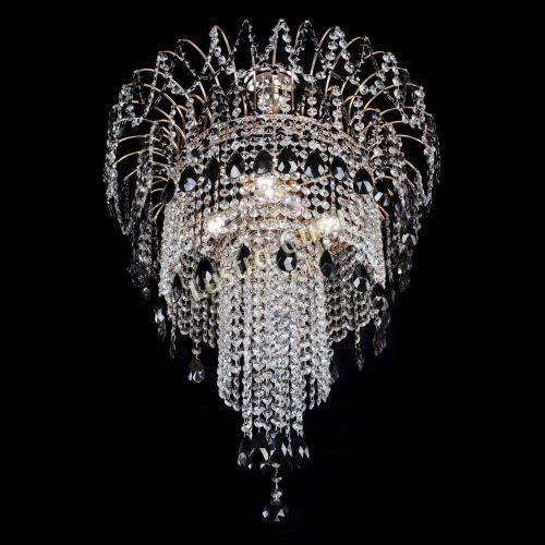 Люстра Агата Венеция №4 длинная Черная в Самаре Гусь Хрустальный