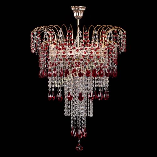 Люстра Агата Венеция №4 длинная Красная в Самаре Гусь Хрустальный