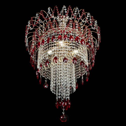 Люстра Агата Венеция №4 длинная Красная в Самаре Гусь Хрустальный