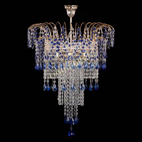 Люстра Агата Венеция №4 длинная Синяя в Самаре Гусь Хрустальный