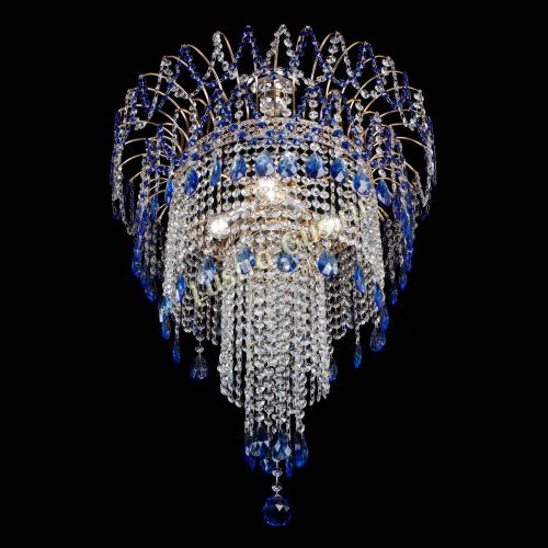 Люстра Агата Венеция №4 длинная Синяя в Самаре Гусь Хрустальный