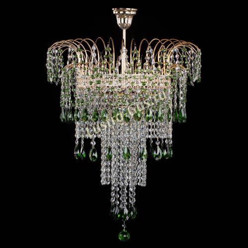 Люстра Агата Венеция №4 длинная Зеленая в Самаре Гусь Хрустальный