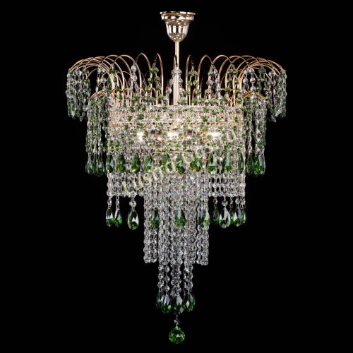 Люстра Агата Венеция №4 длинная Зеленая в Самаре Гусь Хрустальный