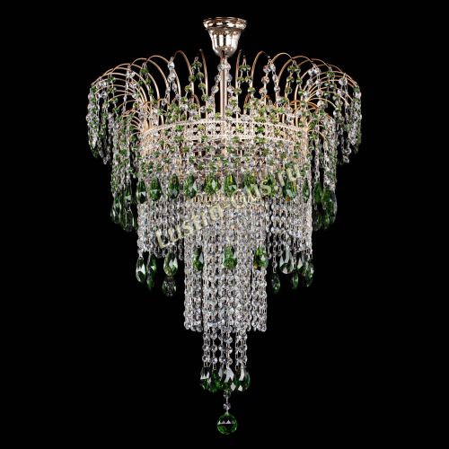 Люстра Агата Венеция №4 длинная Зеленая в Самаре Гусь Хрустальный