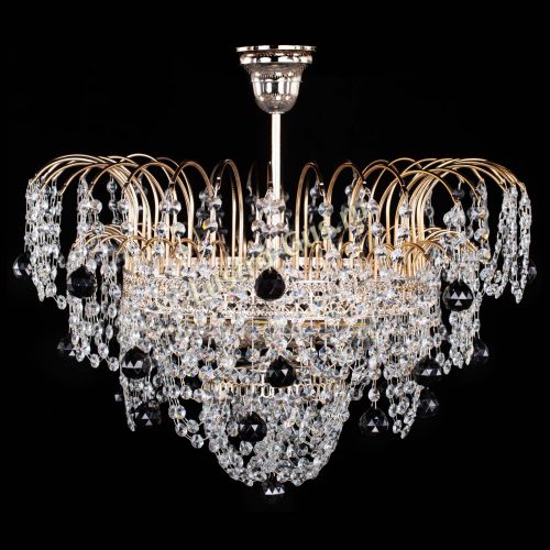 Люстра Агата Венеция №4 шар черная в Самаре Гусь Хрустальный